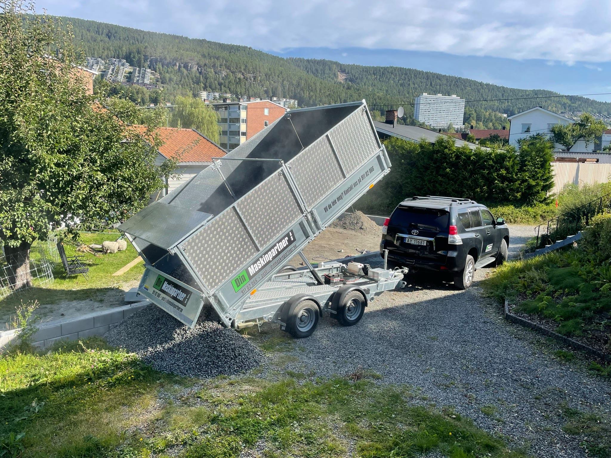 Massetransport med tilhenger